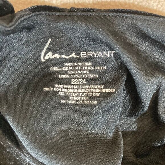 LANE BRYANT Chevron Velvet Burnout Tank Top Size 22/24 Asymmetrical Whimsigoth - Picture 5 of 8